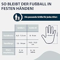 HUDORA Torwarthandschuhe - Gepolsterte Fußball Torhüterhandschuhe für Kinder & Jugendliche in Größe M - Schaumstoffrücken - Fußballhandschuhe mit Klettverschluss - grau – Ansicht 3