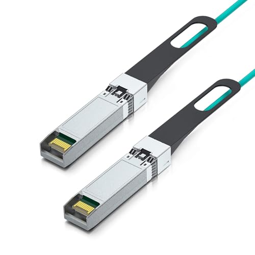 Image of 10Gtek 25G SFP28 AOC Cable - 25GBASE Active Optical SFP Cable for Cisco SFP-25G-AOC10M, Ubiquiti UniFi, D-Link, Supermicro, Netgear, Mikrotik Devices, 10-Meter