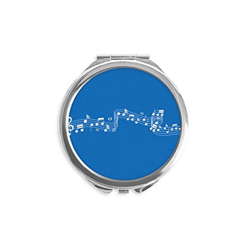Espejo de bolsillo musical azul para retocar tu maquillaje de forma cómoda y rápida