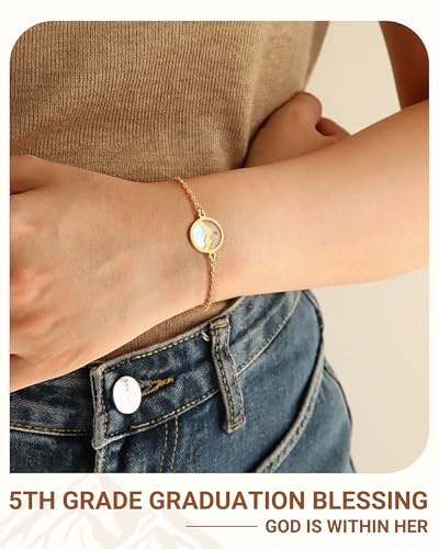 Image of Eryuor Christian Happy Graduation Gifts-Mustard Seed Bracelet Religious 5th 8th Grade Graduation Gifts for Girls