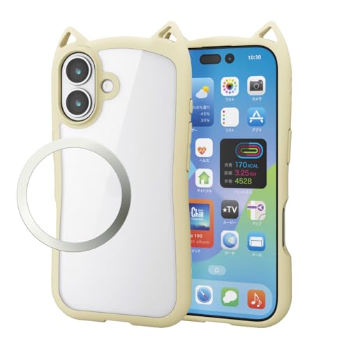 Amazon.co.jp: エレコム iPhone 17 ケース カバー 猫耳型 クリア 耐