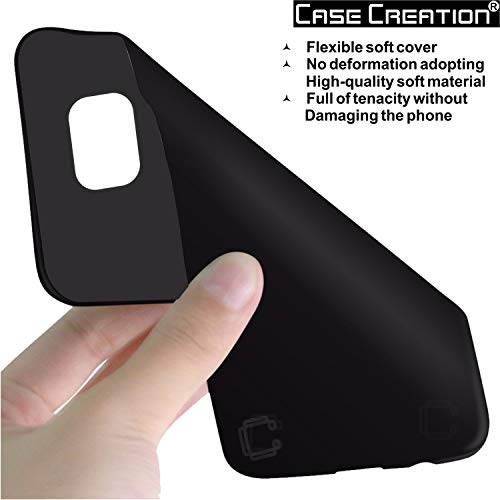 Image of Case Creation for Samsung Galaxy Note 5 Back case, Samsung Galaxy Note5 2015 Slim Flexible Smart Look case with 360 Camera All Angle Protection (Pure Black)