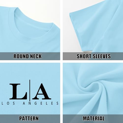Image of BeWithYou Oversized Graphic Tshirts for Men Vintage Los Angeles Letter Graphic Shirt Baggy Streetwear Tee Casual Cotton Tops