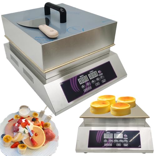 JARYANNIX Commercial Souffle Making Machine Electric Dorayaki Maker Pancake Maker Non-Stick Single...
