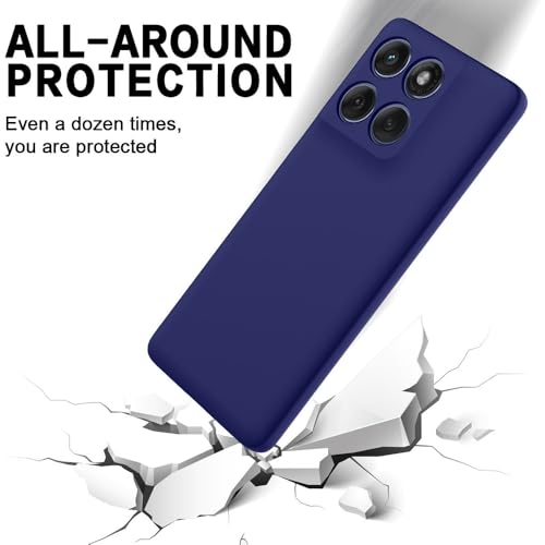 Image of Back Cover for Motorola Moto Edge 60 Pro 5G | Full Camera Protection | Premium Liquid Silicon Case | Flexible Bumper Case for Motorola Moto Edge 60 Pro 5G (Dark Blue)