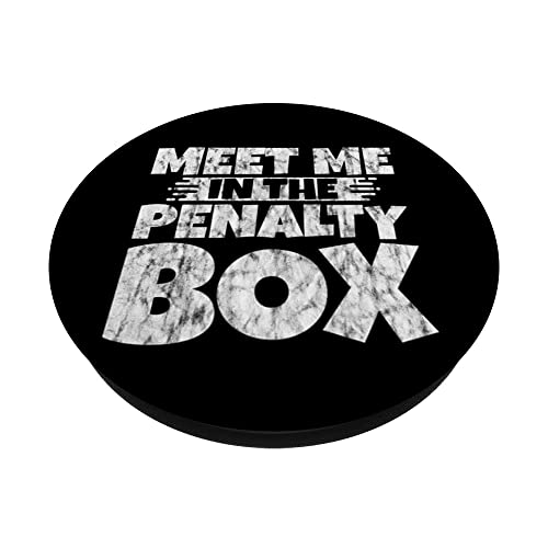 Meet Me In The Penalty Box -- PopSockets Swappable PopGrip, Black - Image 2