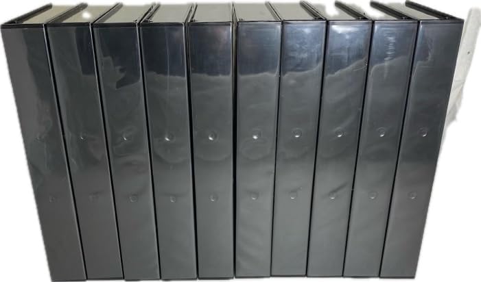 VHS Album Case, Black with Full Window Cover 100 Piece