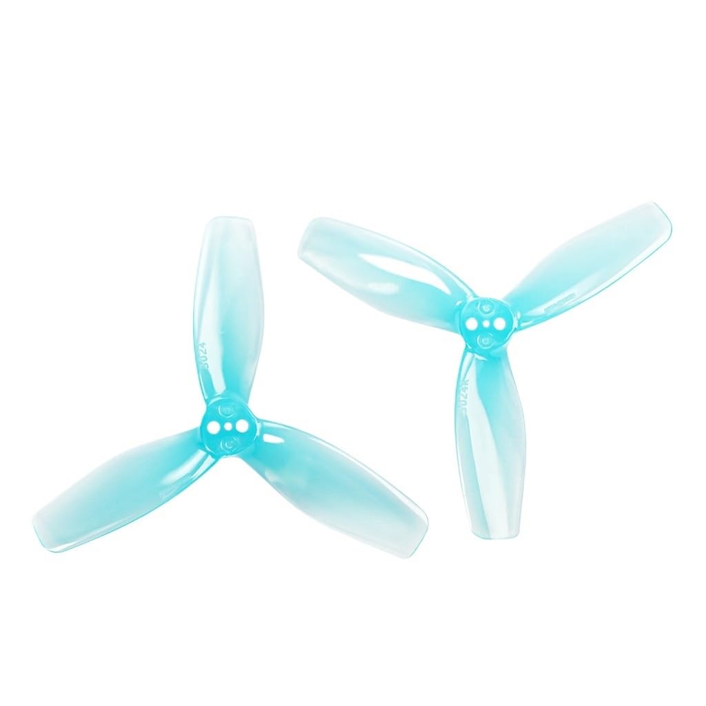 Hélice 3 Palas 3 Pulgadas 3024 2609 Para Dron Cinewhoop RC | Hélice plástico resistente compatible con chasis drone toothpick y cinewhoop 3 pulgadas(3024 Blue 1.2mm)