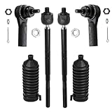 Detroit Axle - Brand New 6-Piece Complete Front Tie Rod Kit Ford Excape 10-Year Warranty- All (4) Inner & Outer Tie Rods, Both (2) Rack and Pinion Tie Rod Boots...