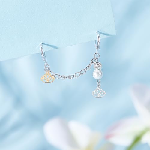 UNICRAFTALE about 120 pcs 3 Colors Lotus Charms Hollow Lotus Flower Charms Alloy Yoga Charms Lotus Pendants Metal Charms Mini Charms Pendant for DIY Necklace Bracelet Earring Jewelry Making Crafting - Image 3