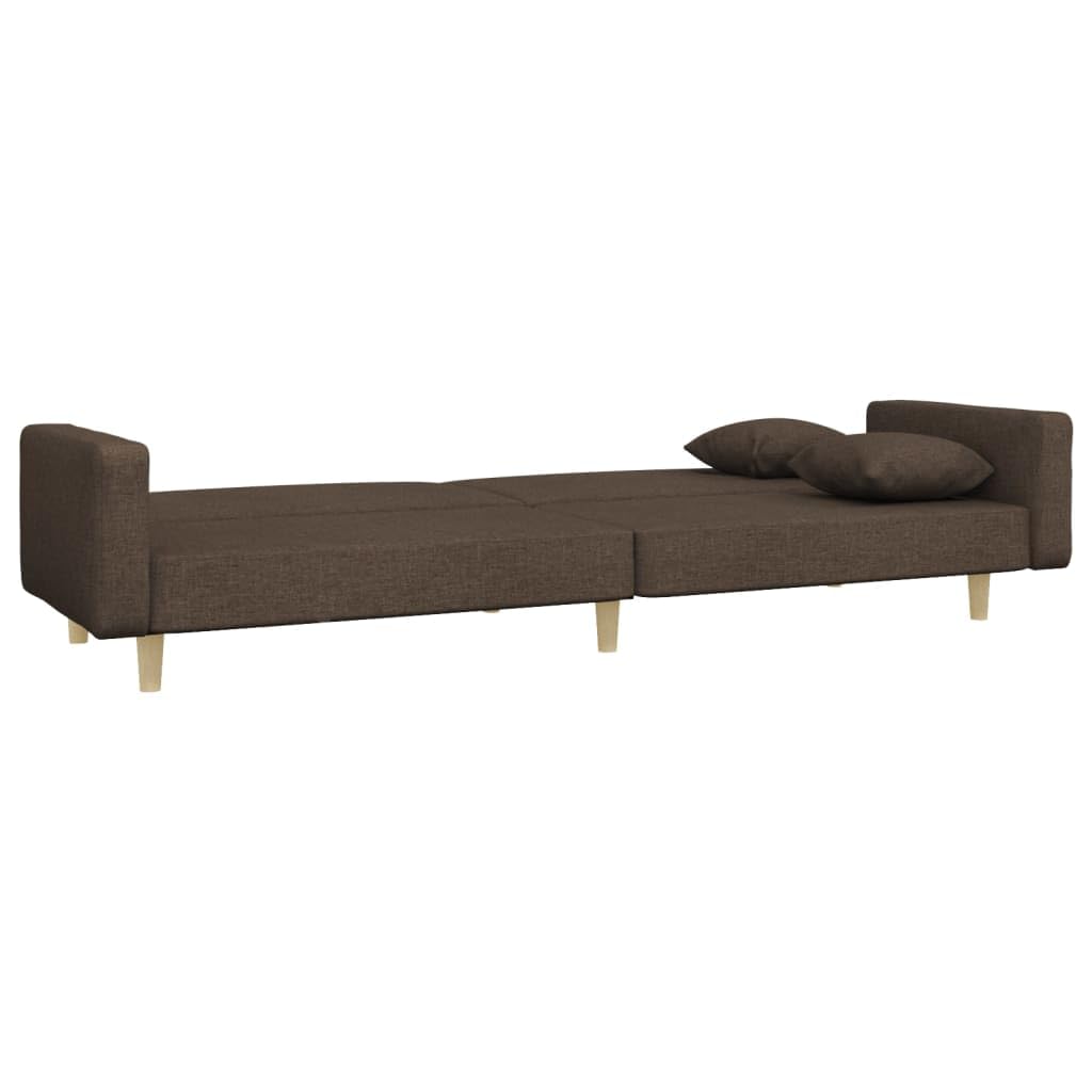 Sofá cama de 2 plazas color topo 220 x 84,5 x 69 cm de tela y marco de madera, diseño moderno, sofá plegable para salón, habitación de invitados, oficina
