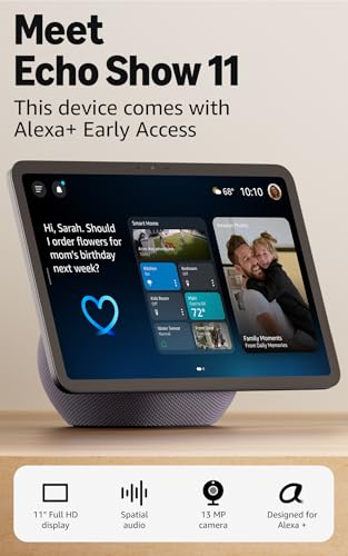 Amazon Echo Show 11 (newest model), Vibrant Full-HD 11" display with more viewing area and spatial audio, designed for Alexa+, Graphite image 7