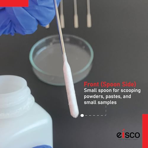 Image of EISCO Set of 5 Micro Spatula - Stainless Steel, Double-Ended Scoop & Flat End, 15cm, Precision Lab Tool for Chemistry, Science Experiments, Powders, Epoxy, DIY Crafts, Jewelry Making & Sample Handling
