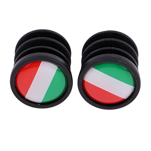 Homyl 1 par de plugues de extremidade de guidão com bandeira nacional para mountain bike – 22 mm de