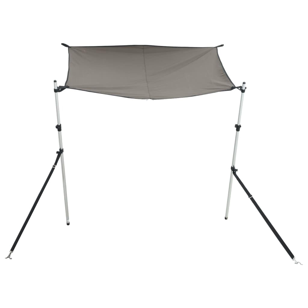 Prolunga per parasole T-Top, antracite, 174 x 205 x (115-194), 100% poliestere con rivestimento in PU, resistente ai raggi UV e impermeabile, telaio in alluminio, 2 aste di supporto con clip