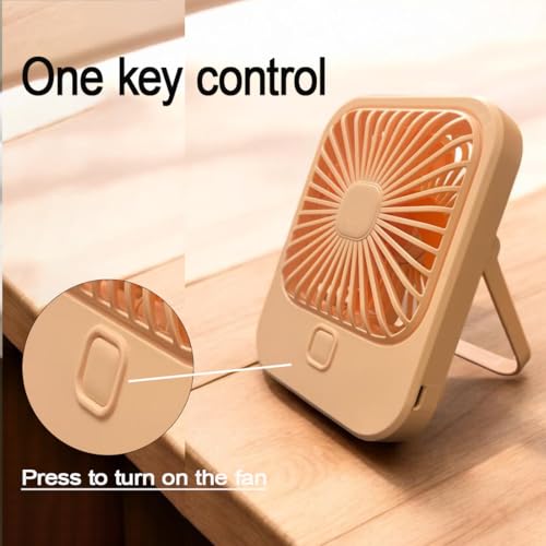 Image of Litehom Small Desk Fan, 2000mAh Rechargeable Fan Battery Powered, 180Foldable Portable Fan, 3 Speeds Adjustable USB Fan Silent Powerful for Home Office Travel Outdoor (PINK)