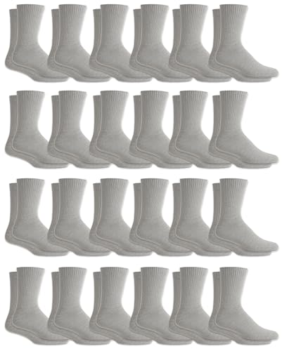 Image of 24 Pairs Of Yacht & Smith Wholesale Bulk Womens Crew Socks, Cotton Sport Athletic Socks - Size 9-11