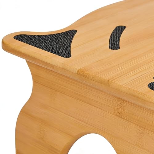 Taburete de inodoro de madera maciza con soporte plegable estable 8