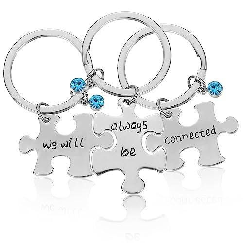 Toddmomy 3-Teiliges Schlüsselanhänger-Set „Beste Freundin“ „We Will Always Be Connected“ Schlüsselanhänger-Set Freundschafts-Schlüsselanhänger Schmuck Geschenk Für Schwestern Freunde