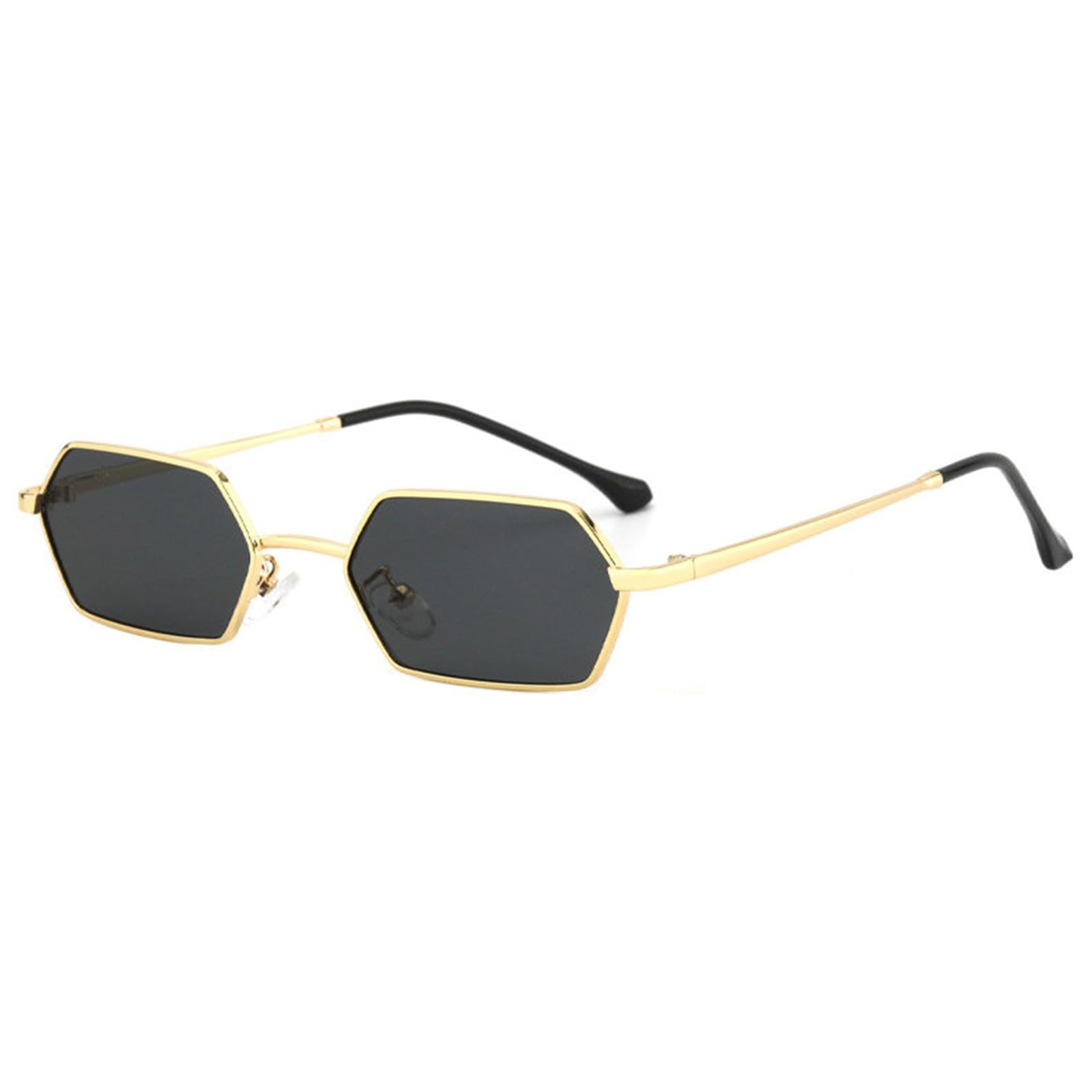 helena Retro Small Hexagonal Metal Frame Women Sunglasses Fashion Blue Pink Lens Shades UV400 Men Punk Sun Glasses