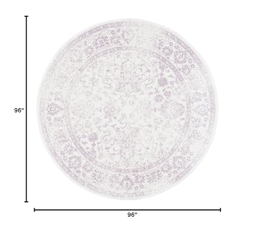 image for SAFAVIEH Adirondack Collection Area Rug - 8' Round, Ivory & Lavender, 
