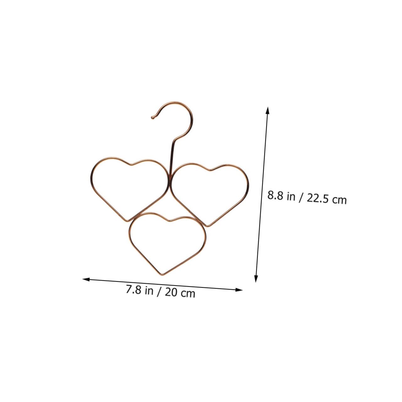 SOESFOUFU 5Pcs Multi Heart Shaped Scarf Hangers Space Saving Decorative Closet Organizers for Scarves Shawls Belts Ties Socks Stylish Finish