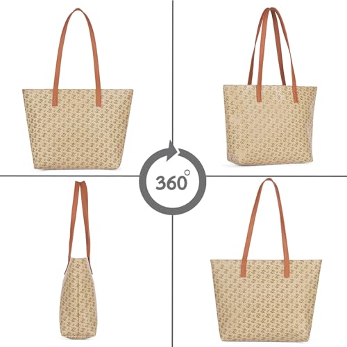 Image of Lavie Women's Mono LL Adele Tote Bag for Women | Tote Handbag for Work | Ladies purse | Stylish Shoulder Bag | Gift for Women