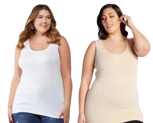 Women's Girl's Plus Size Tank Top Long Camisoles Set Pack of 2 Comfortable, Breathable, Lightweight, Skin Friendly-image-39