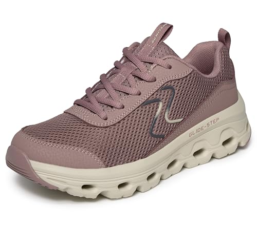Skechers Women's Glide-Step Sole Sneaker, Dark/Mauve, 9 - image 1