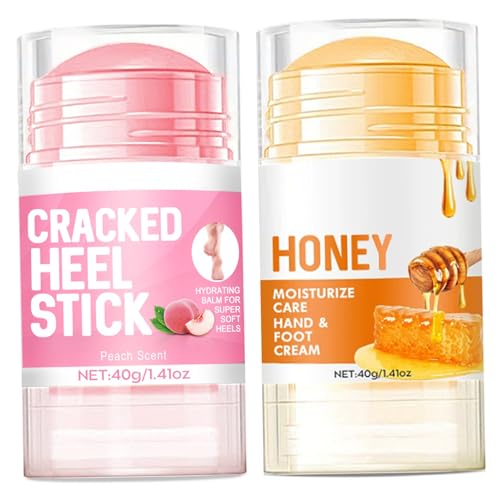 Crema para pies hidratante antigrietas, 2 unidades de crema reparadora hidratante para talones secos y agrietados, manos y rodillas, para mujeres hombres