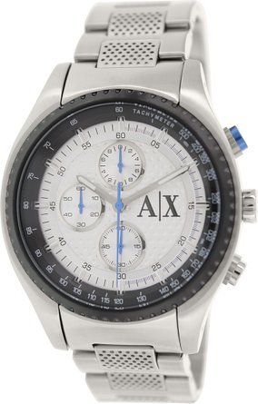 A}[jGNX`FW Armani Exchange Chronograph Silver Dial Stainless Steel Mens Watch AX1602 j Y rv ysAiz