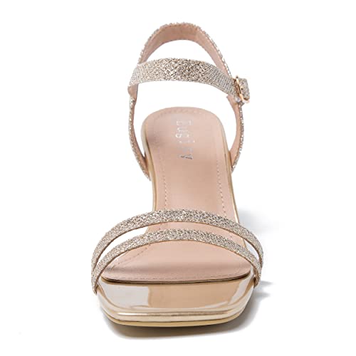 Women's Ankle Strap Low Kitten Heel Square Open Toe Strappy Heeled Sandals Party Dress Wedding Dance Shoes3