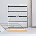 Beaupretty Iron Earring Holder with Wooden Stand 5-tier Metal Jewelry Display Stand with 100 Large Holes for Earrings and Necklace Organizer Fashion Jewelry Rack for Home Decor