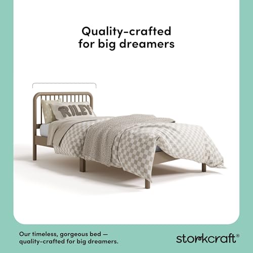 Image of Storkcraft Porto Twin Bed, Taupe