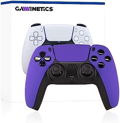 Gamenetics Custom Official Wireless Bluetooth Controller for PS5 Console - PC - Un-Modded - Video Gamepad Remote (Violet Galaxy)