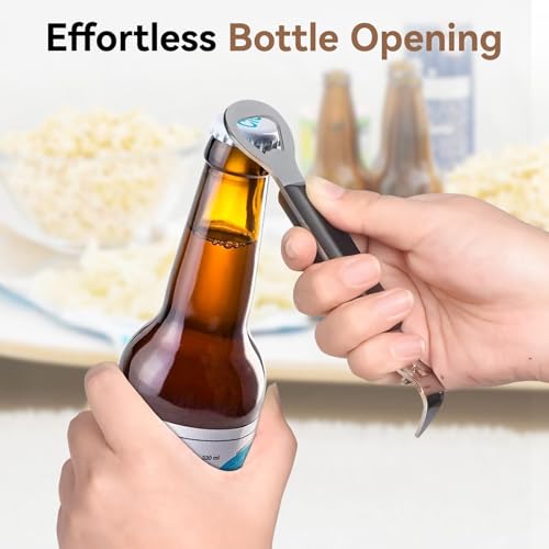 -Pack Dosenstanzöffner mit rutschfestem Griff, Dual Edelstahl Bierflasche 2 - Bild 3 von 13