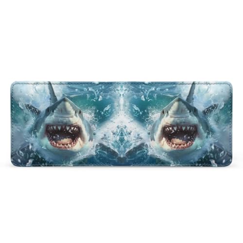 Image of Coldinair 3D Shark Leather Wallet for Teen Boys Kids Purse Wallets Leather Kids Boys Bifold Wallet Credit Card Cash Id Holder Cool Slim Bifold Small Coin Purses,Waterproof