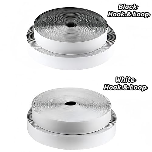 Image of YL-1【2Inch X 16 Feet】 Adhesive Hook and Loop Tape Roll Heavy Duty -Industrial Strength Self Adhesive,Sticky Strips Fastener, Indoor /Outdoor,Couch Cushions /Furniture (Black (4Inch X 16Feet))
