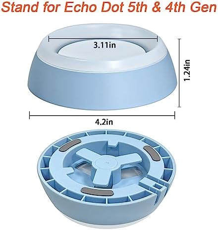 Table Stand for Echo Dot 5th Generation - C YECEN Desktop Holder Mount for Echo Dot 5th & 4th Gen, Base Bracket with Light Guide and with Built-in Cable Management,Cloud Blue 7 41XkfCbc41L. AC