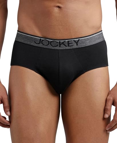 Jockey 8037 Men's Super Combed Cotton Solid Brief with Ultrasoft Waistband (Pack of 2) - Image 2