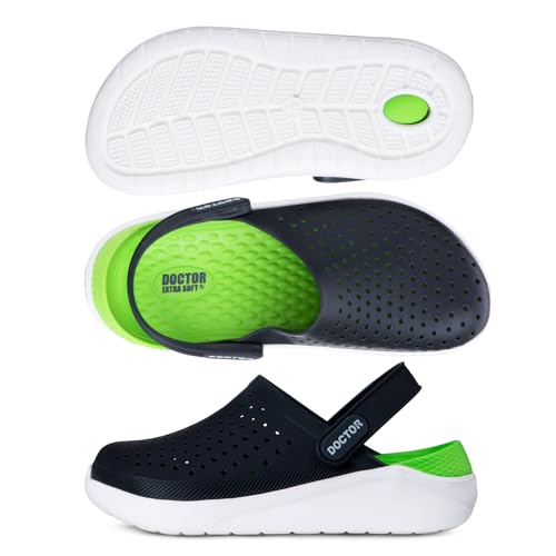Image of DOCTOR EXTRA SOFT Unisex-Child Kids Classic Ultra Soft Clogs /Sandals with Adjustable Back Strap| Comfortable & LightWeight| Stylish & Anti-Skid| Indoor & Outdoor Casual Sports Mules Boys & Girls D-509