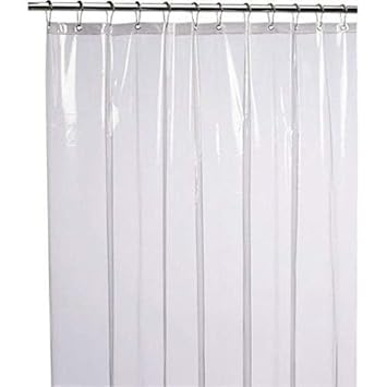 Yellow Weaves 0.30 MM Thickness Plastic AC Transparent Curtain - (4.5 X 8 Ft) 1 Curtain with 8 Hook