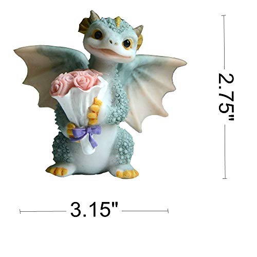 Dragon de jardin fleur statuette extérieure décoration terrasse balcon