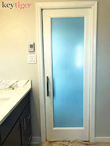 12 Inch Round Shape Bar Stainless Steel Modern Contemporary Entry Door Handle Bar Ladder Pull Shower Glass Sliding Barn Door Entrance Kitchen Interior Exterior Door Pull Push Matte Black Paint Finish #TOP4