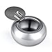 Produktbild SCDZS Aschenbecher mit Deckel, Aschenbecher Edelstahl Zigarette for Outdoor oder Indoor Gebrauch, Modern Flip Top Aschenbecher for Raucher, Geeignet forTabletop, Terrasse, Büro & Zuhause Dekoration