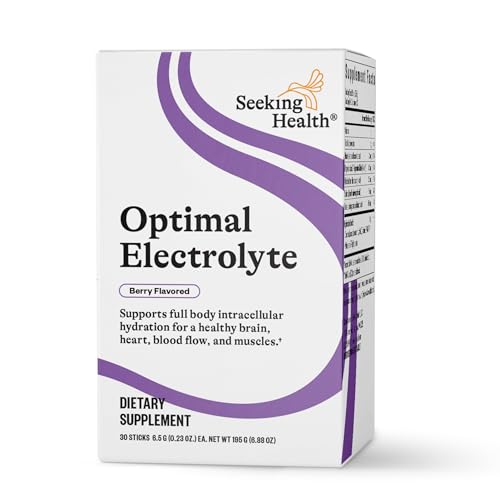 Image of Seeking Health Optimal Electrolyte Sticks - Electrolyte Drink for Hydration, Heart & Muscle Recovery† Support - Supports Active Lifestyle - Vegan, Gluten-Free & Non-GMO - Berry Flavor, 30 Sticks