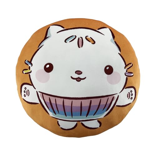 Image of Northwest Gabby's Dollhouse Cakey Cat Cloud Pillow 12 inch - Plush Kids Stuffed Toy, Cute Cartoon Character, Soft Bedroom Decor, Gift for Girls & Boys