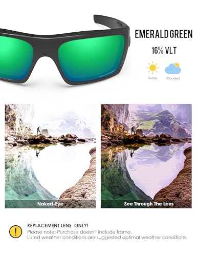 Image of BLAZERBUCK Polarized Replacement Lenses for Oakley Si Ballistic Det Cord OO9253 Sunglass