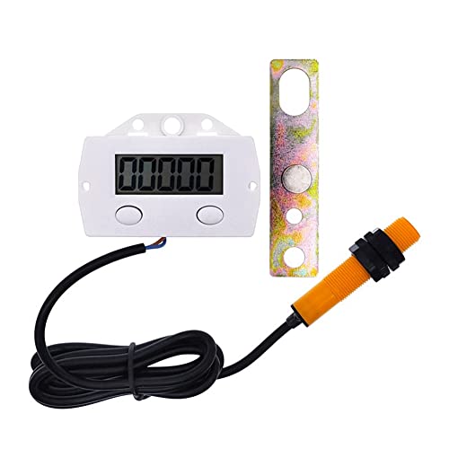 Jkjhbhged 1 Set Digital Display Counter 5 Digit Electronic Digital Display Counter Magnetic Induction Counter Switch Punch Counter Induction Meter B