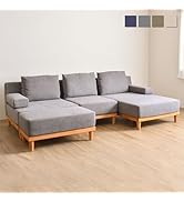 Amazon｜VENTOTA カウチソファー 3人掛け おしゃれ オットマン付き 肘